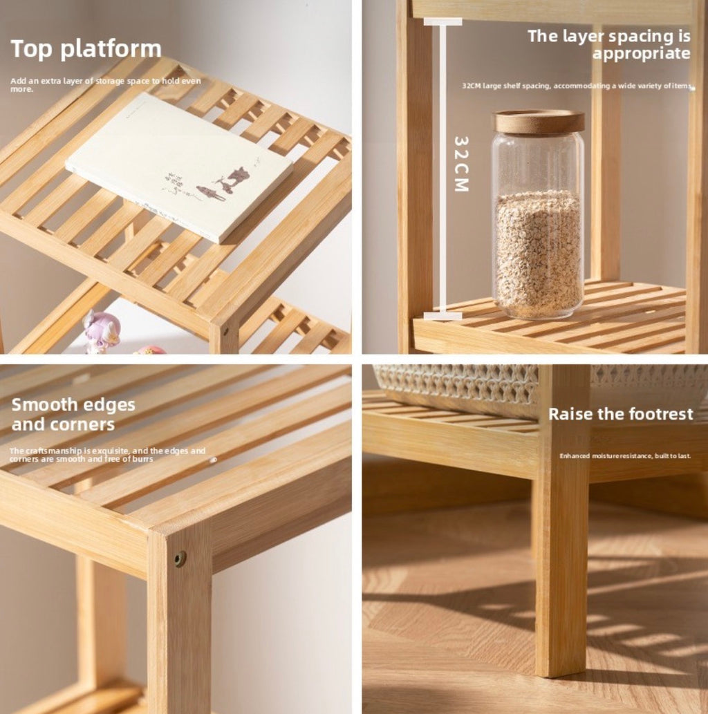 Multi-layer Bamboo Storage Self