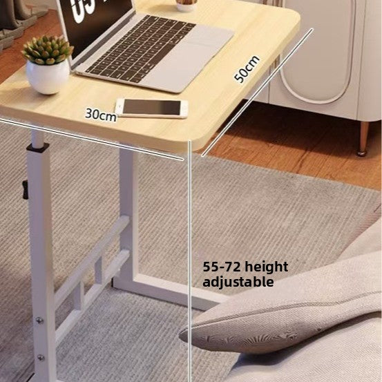 Foldable Adjustable Height Bedside Table with Wheels