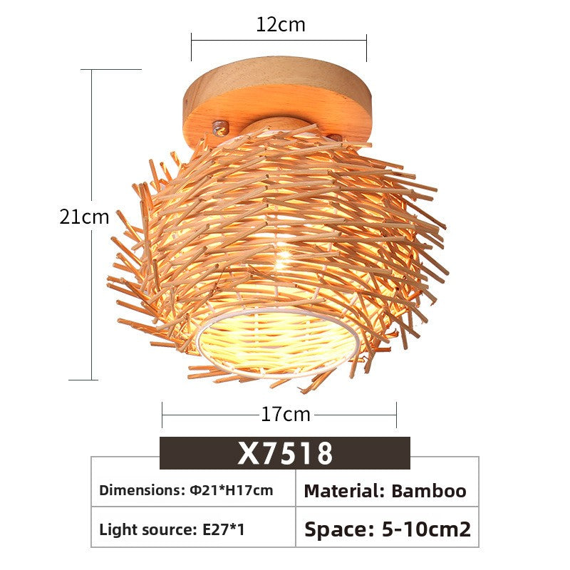 Chinese Bamboo Creative Ceiling Lamp