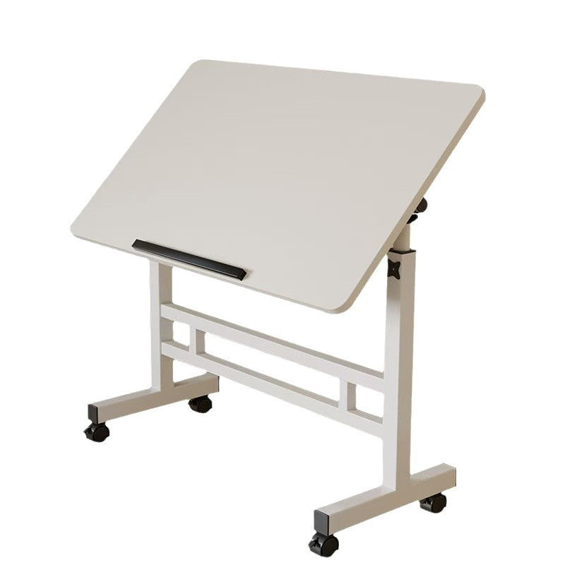 Foldable Adjustable Height Bedside Table with Wheels
