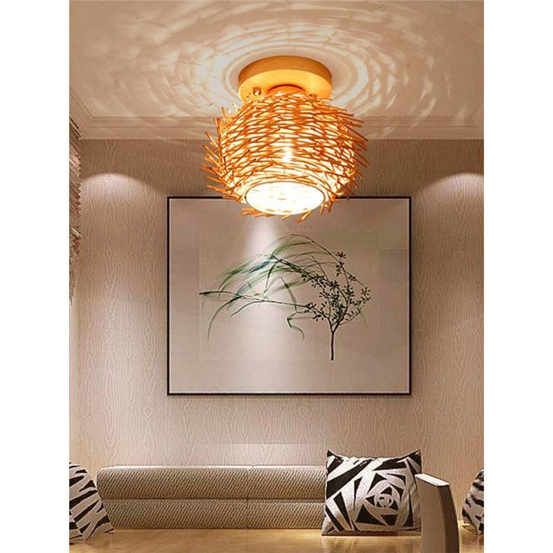 Chinese Bamboo Creative Ceiling Lamp